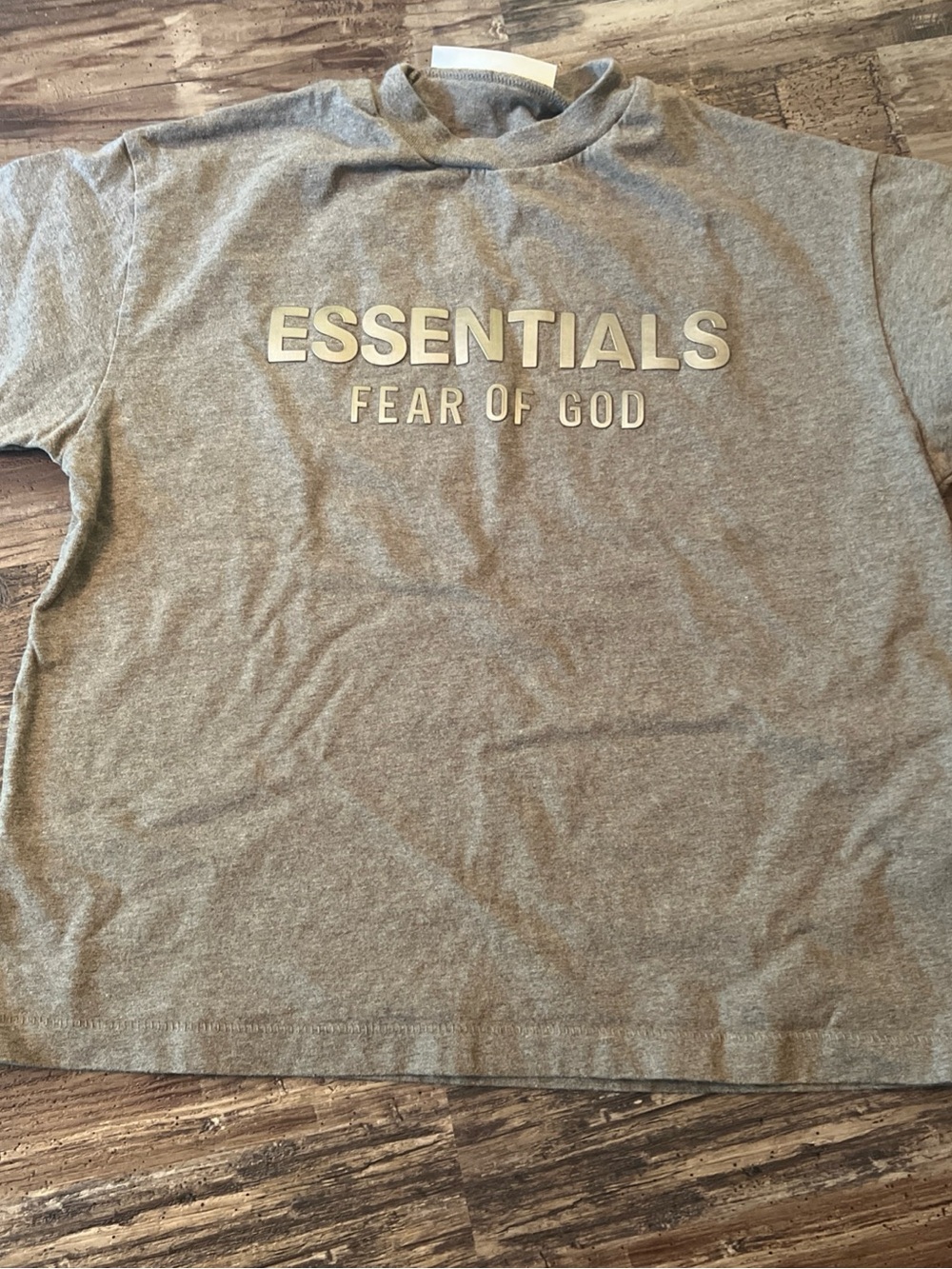 Fear of God ESSENTIALS Kids Light Grey Logo Tee
